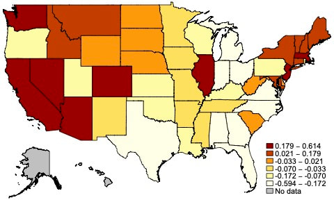 Map of migration origins during the pandemic